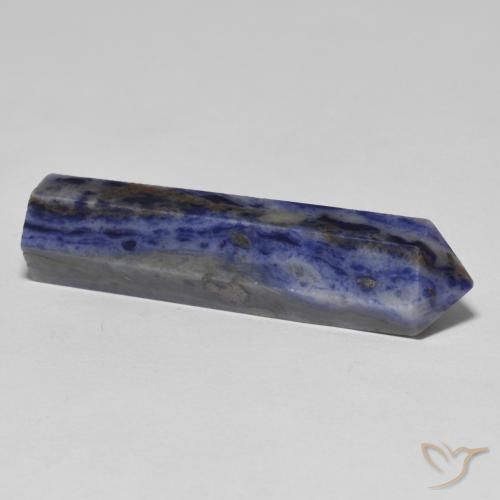 سوداليت Blue Grey طبيعي، فانسى، 24.21 قيراط، غير شفاف