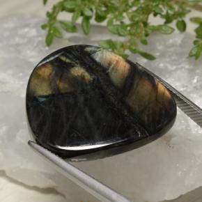 سبيكترولايت متعدد الألوان طبيعي، شكل خيالي، 24.99 قيراط، غير شفاف