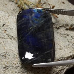 سبيكترولايت متعدد الألوان طبيعي، قطع وسادة، 24.96 قيراط، غير شفاف