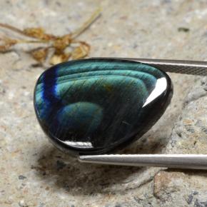 سبيكترولايت متعدد الألوان طبيعي، شكل خيالي، 9.82 قيراط، غير شفاف