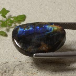 سبيكترولايت متعدد الألوان طبيعي، شكل خيالي، 11.14 قيراط، غير شفاف