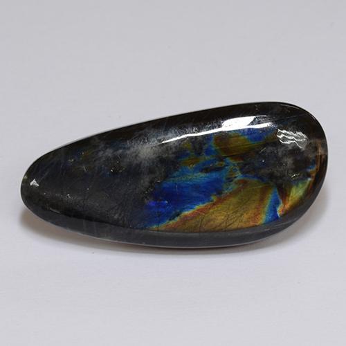 سبيكترولايت متعدد الألوان طبيعي، شكل خيالي، 16.28 قيراط، غير شفاف