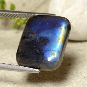 سبيكترولايت متعدد الألوان طبيعي، قطع وسادة، 6.99 قيراط، غير شفاف