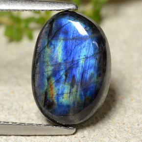 سبيكترولايت متعدد الألوان طبيعي، قصة بيضاوى، 2.95 قيراط، غير شفاف