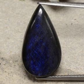 سبيكترولايت متعدد الألوان طبيعي، شكل الكمثرى، 6.53 قيراط، غير شفاف