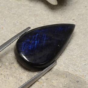 سبيكترولايت متعدد الألوان طبيعي، شكل الكمثرى، 6.53 قيراط، غير شفاف