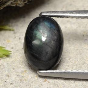 سبيكترولايت متعدد الألوان طبيعي، قصة بيضاوى، 1.49 قيراط، غير شفاف