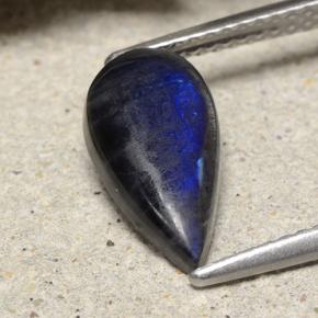 سبيكترولايت متعدد الألوان طبيعي، شكل الكمثرى، 1.74 قيراط، غير شفاف