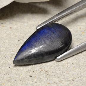 سبيكترولايت متعدد الألوان طبيعي، شكل الكمثرى، 1.74 قيراط، غير شفاف