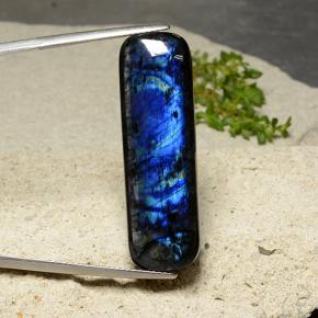 سبيكترولايت متعدد الألوان طبيعي، قطع وسادة، 20.47 قيراط، غير شفاف