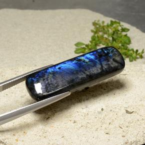 سبيكترولايت متعدد الألوان طبيعي، قطع وسادة، 20.47 قيراط، غير شفاف