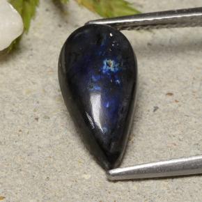 سبيكترولايت متعدد الألوان طبيعي، شكل الكمثرى، 2.30 قيراط، غير شفاف