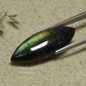 سبيكترولايت متعدد الألوان طبيعي، ماركيز، 5.78 قيراط، غير شفاف