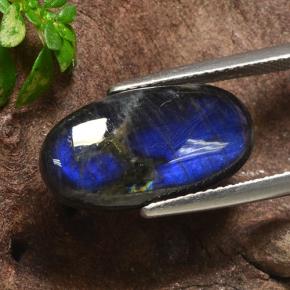 سبيكترولايت متعدد الألوان طبيعي، قصة بيضاوى، 5.07 قيراط، غير شفاف