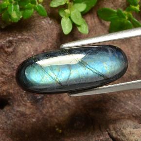 سبيكترولايت متعدد الألوان طبيعي، قصة بيضاوى، 4.18 قيراط، غير شفاف