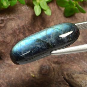 سبيكترولايت متعدد الألوان طبيعي، قصة بيضاوى، 4.18 قيراط، غير شفاف