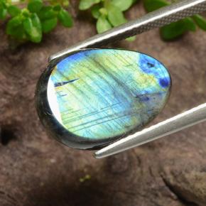 سبيكترولايت متعدد الألوان طبيعي، شكل الكمثرى، 4.55 قيراط، غير شفاف