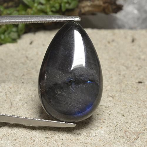 14.15ct طبيعي متعدد الألوان اسبكتروليت, شكل الكمثرى, غير شفاف