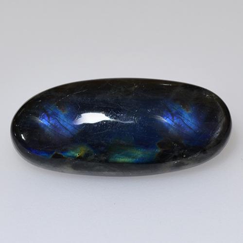 سبيكترولايت متعدد الألوان طبيعي، قصة بيضاوى، 6.05 قيراط، غير شفاف