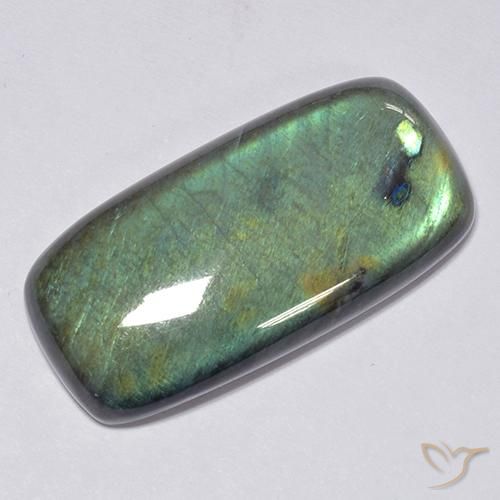 37.60ct طبيعي متعدد الألوان اسبكتروليت, وسادة, غير شفاف
