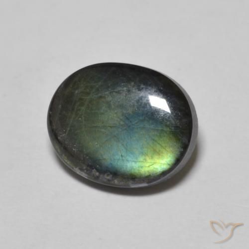 2.12ct طبيعي متعدد الألوان اسبكتروليت, بيضوي, غير شفاف