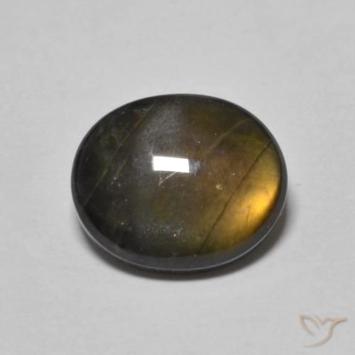 2.21ct طبيعي متعدد الألوان اسبكتروليت, بيضوي, غير شفاف