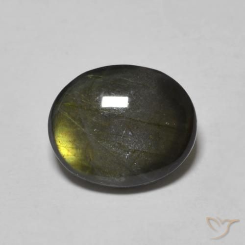 2.16ct طبيعي متعدد الألوان اسبكتروليت, بيضوي, غير شفاف