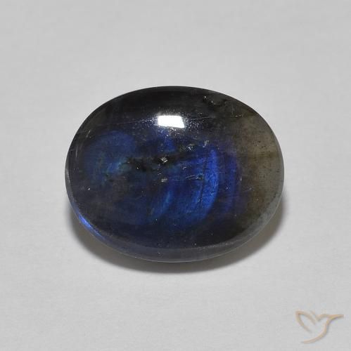 2.18ct طبيعي متعدد الألوان اسبكتروليت, بيضوي, غير شفاف