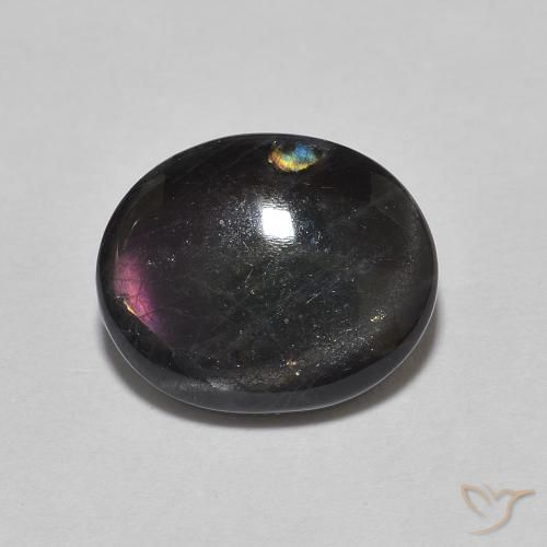2.15ct طبيعي متعدد الألوان اسبكتروليت, بيضوي, غير شفاف