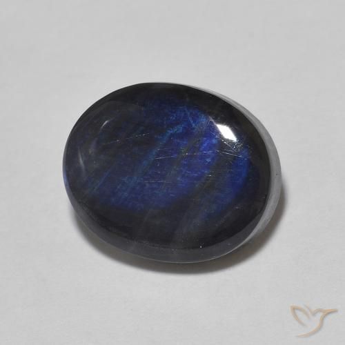 2.25ct طبيعي متعدد الألوان اسبكتروليت, بيضوي, غير شفاف
