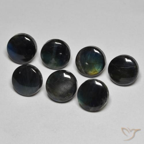 1.83ct طبيعي متعدد الألوان اسبكتروليت, دائري, غير شفاف