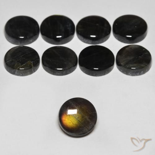1.79ct طبيعي متعدد الألوان اسبكتروليت, دائري, غير شفاف