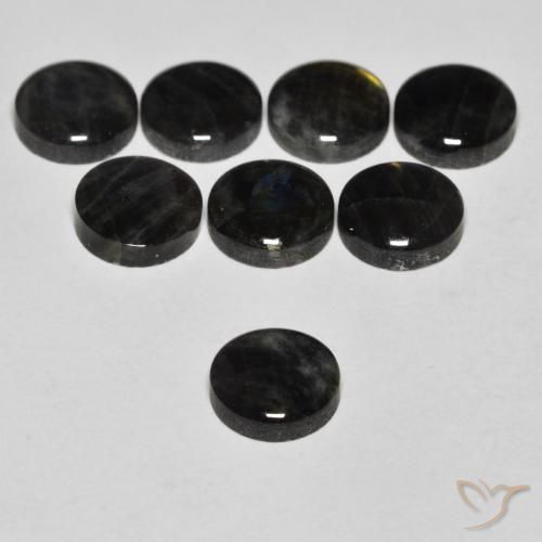 سبيكترولايت متعدد الألوان طبيعي، قصة دائرى، 1.62 قيراط، غير شفاف