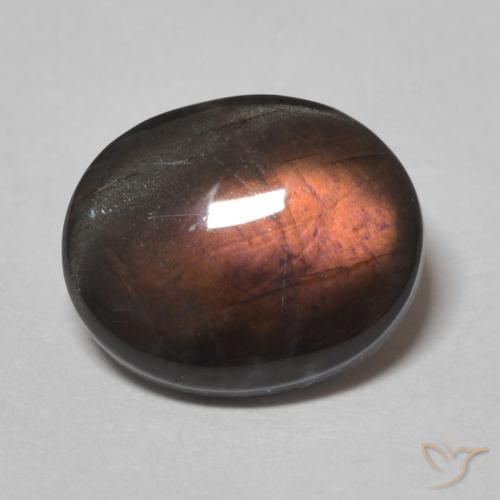 2.05ct طبيعي متعدد الألوان اسبكتروليت, بيضوي, غير شفاف