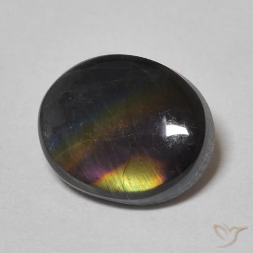 2.12ct طبيعي متعدد الألوان اسبكتروليت, بيضوي, غير شفاف