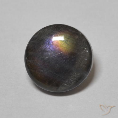 1.52ct طبيعي متعدد الألوان سبيكترولايت, دائري, غير شفاف