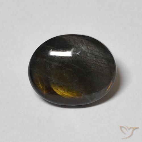 2.19ct طبيعي متعدد الألوان اسبكتروليت, بيضوي, غير شفاف