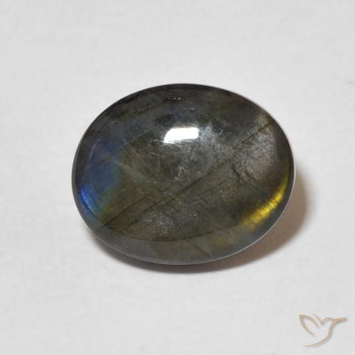 2.26ct طبيعي متعدد الألوان اسبكتروليت, بيضوي, غير شفاف