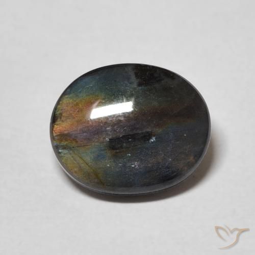 2.09ct طبيعي متعدد الألوان اسبكتروليت, بيضوي, غير شفاف