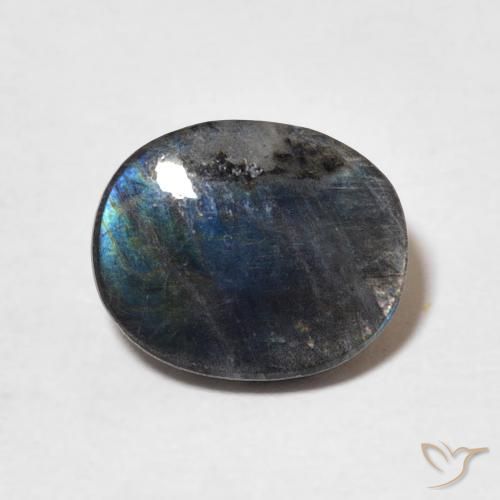 2.05ct طبيعي متعدد الألوان اسبكتروليت, بيضوي, غير شفاف