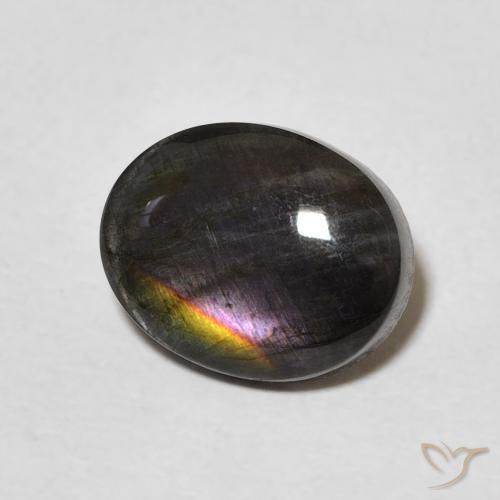 2.09ct طبيعي متعدد الألوان اسبكتروليت, بيضوي, غير شفاف