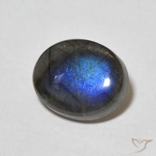 2.12ct طبيعي متعدد الألوان اسبكتروليت, بيضوي, غير شفاف
