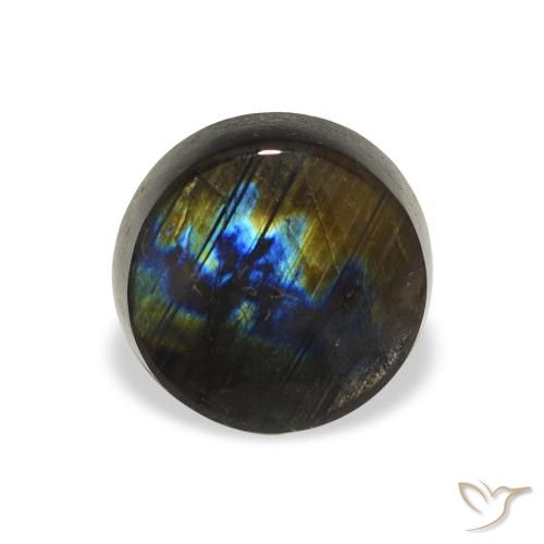 1.46ct طبيعي متعدد الألوان سبيكترولايت, دائري, غير شفاف