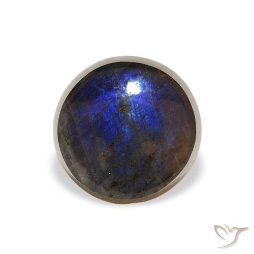 1.43ct طبيعي متعدد الألوان سبيكترولايت, دائري, غير شفاف