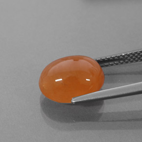 غزل السبيسارتيت برتقالي طبيعي، شفاف، 6.54 قيراط، شفاف / نصف شفاف