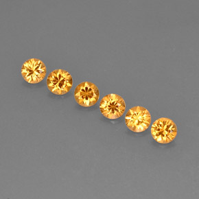 أحجار غزل السبيسارتيت برتقالي طبيعية، قصة دائرى، VVS-VS، وزنها  قيراط