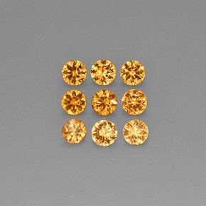 أحجار غزل السبيسارتيت برتقالى يوسفى طبيعية، قصة دائرى، قليلا جدا، وزنها  قيراط