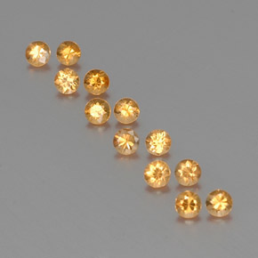 أحجار غزل السبيسارتيت برتقالي طبيعية، قصة دائرى، VVS-VS، وزنها  قيراط