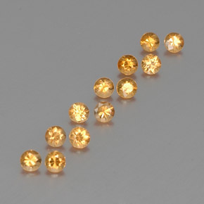 أحجار غزل السبيسارتيت برتقالي طبيعية، قصة دائرى، VVS-VS، وزنها  قيراط