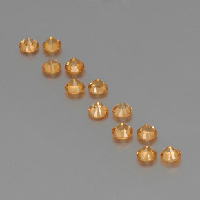 أحجار غزل السبيسارتيت برتقالي طبيعية، قصة دائرى، VVS-VS، وزنها  قيراط